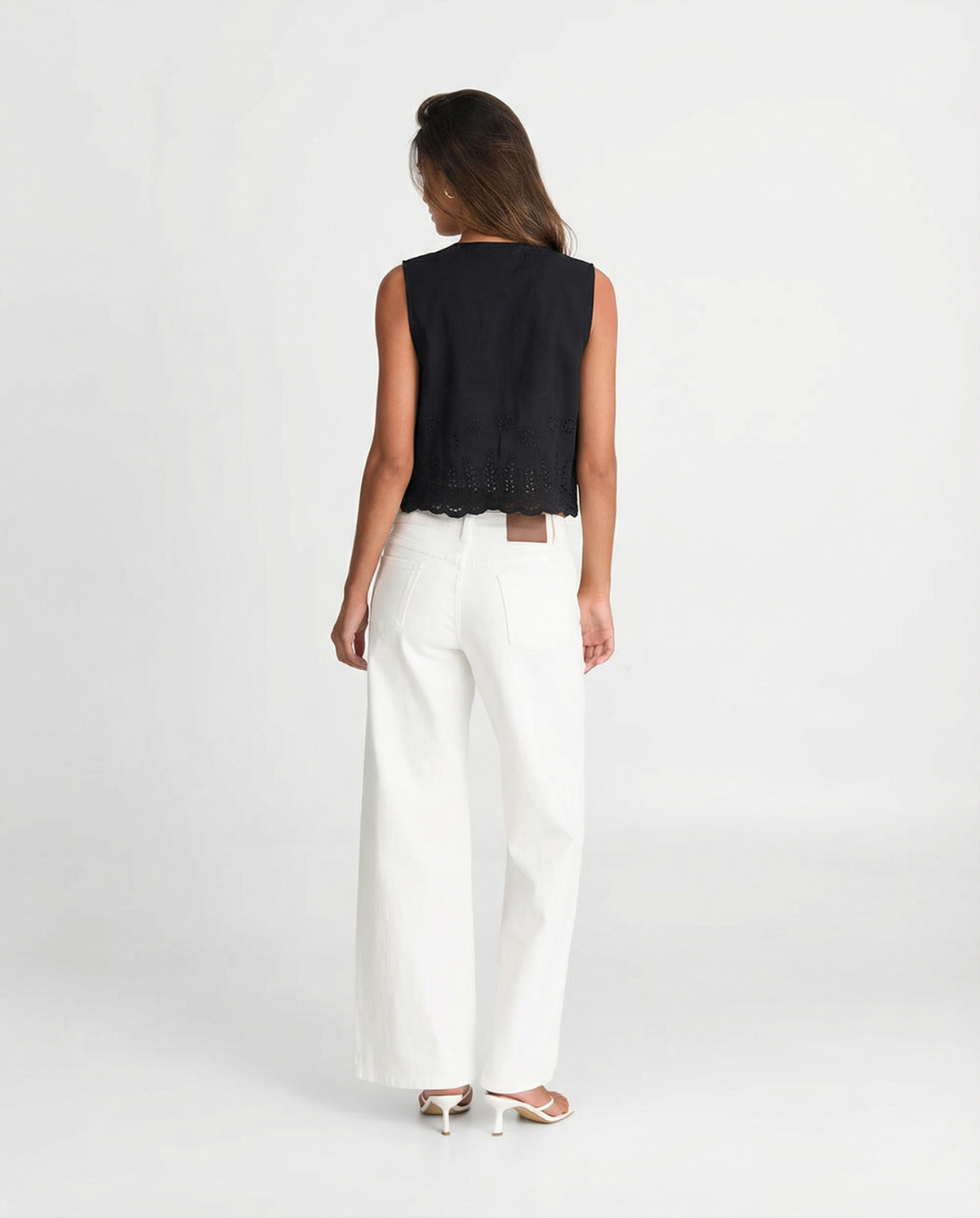 Estelle Vaucourt  | Broderie Anglaise Tie-Front Top