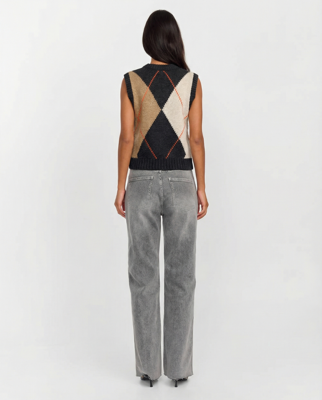 Salomé Montdor | Argyle Knit Sweater Vest