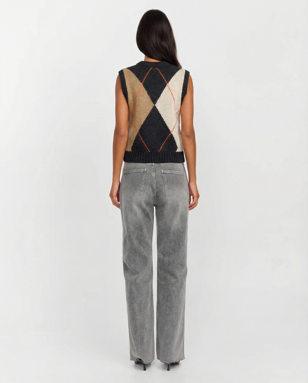 Salomé Montdor | Argyle Knit Sweater Vest