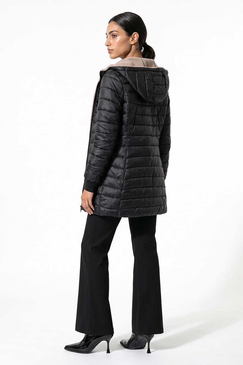 Lucie Picard | Women’s Winter Warm Fleece Lined Hooded Longline Puffer Coat