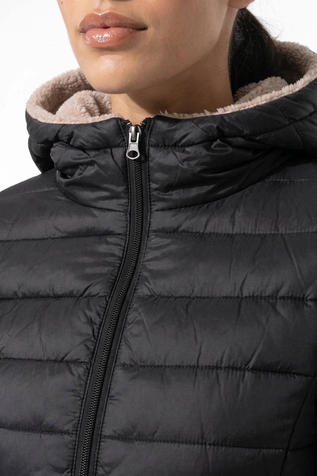 Lucie Picard | Women’s Winter Warm Fleece Lined Hooded Longline Puffer Coat