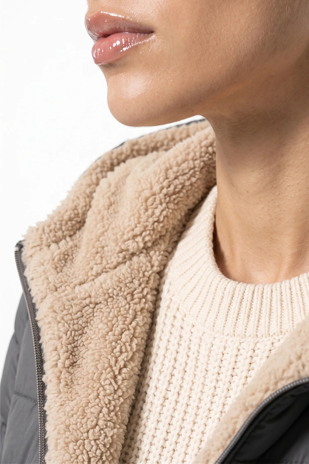 Lucie Picard | Women’s Winter Warm Fleece Lined Hooded Longline Puffer Coat