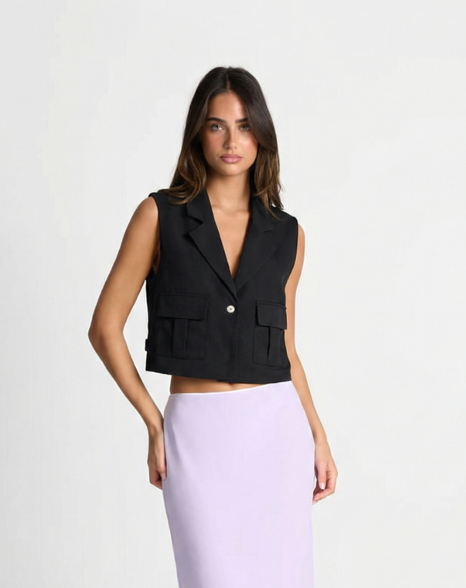 Constance Delaroche  | Cropped Tailored Blazer Vest