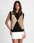 Camille D’Orsay | Argyle Knit Vest