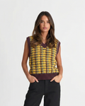 Coraline Montciel | Plaid Pattern Knit Vest
