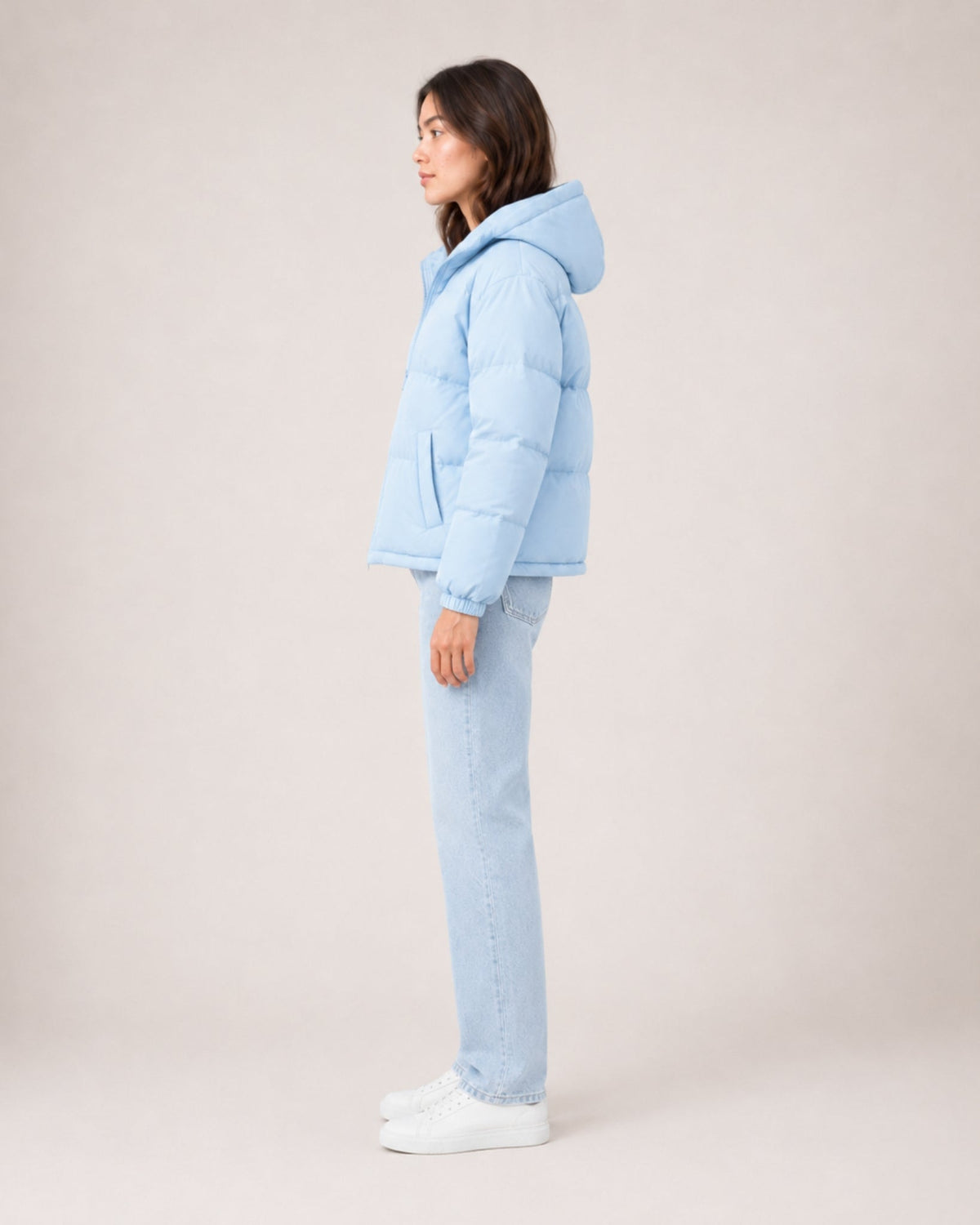 Giorgia Castelani | Women's Hooded Puffer Jacket – Warm Padded Zip-Up Coat