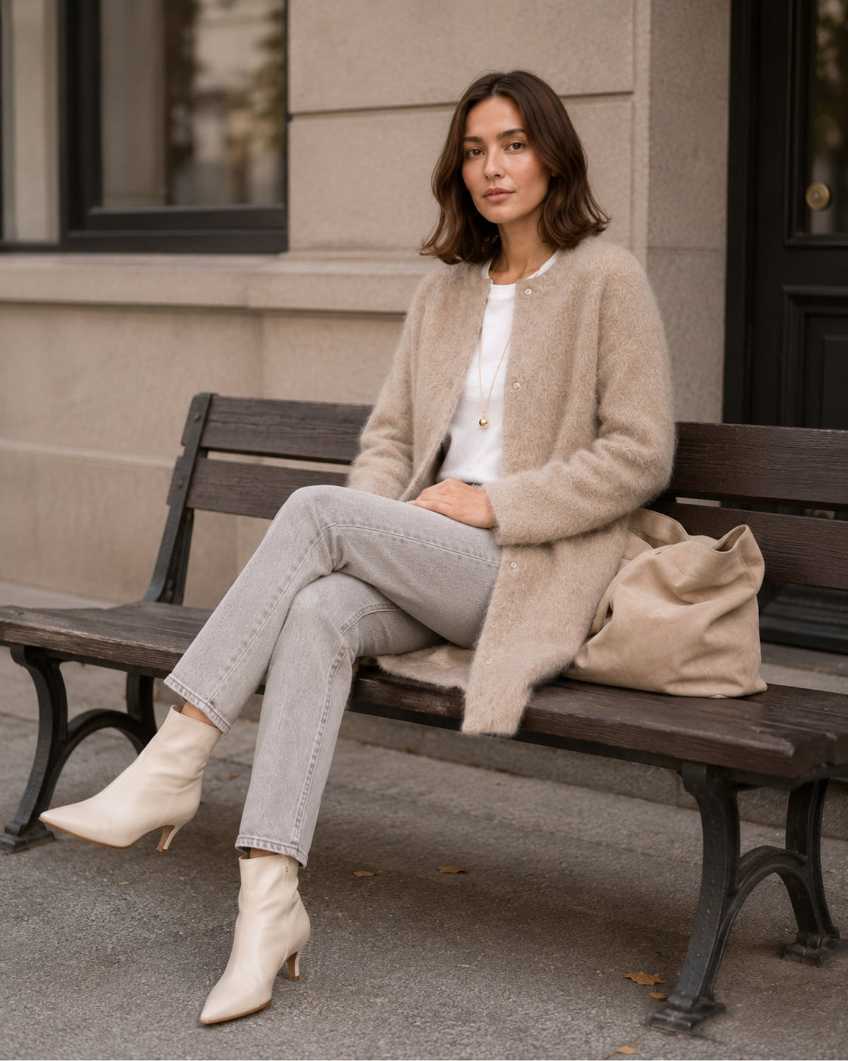 Virginia Monteluce | Women's Long Cardigan with Button Front