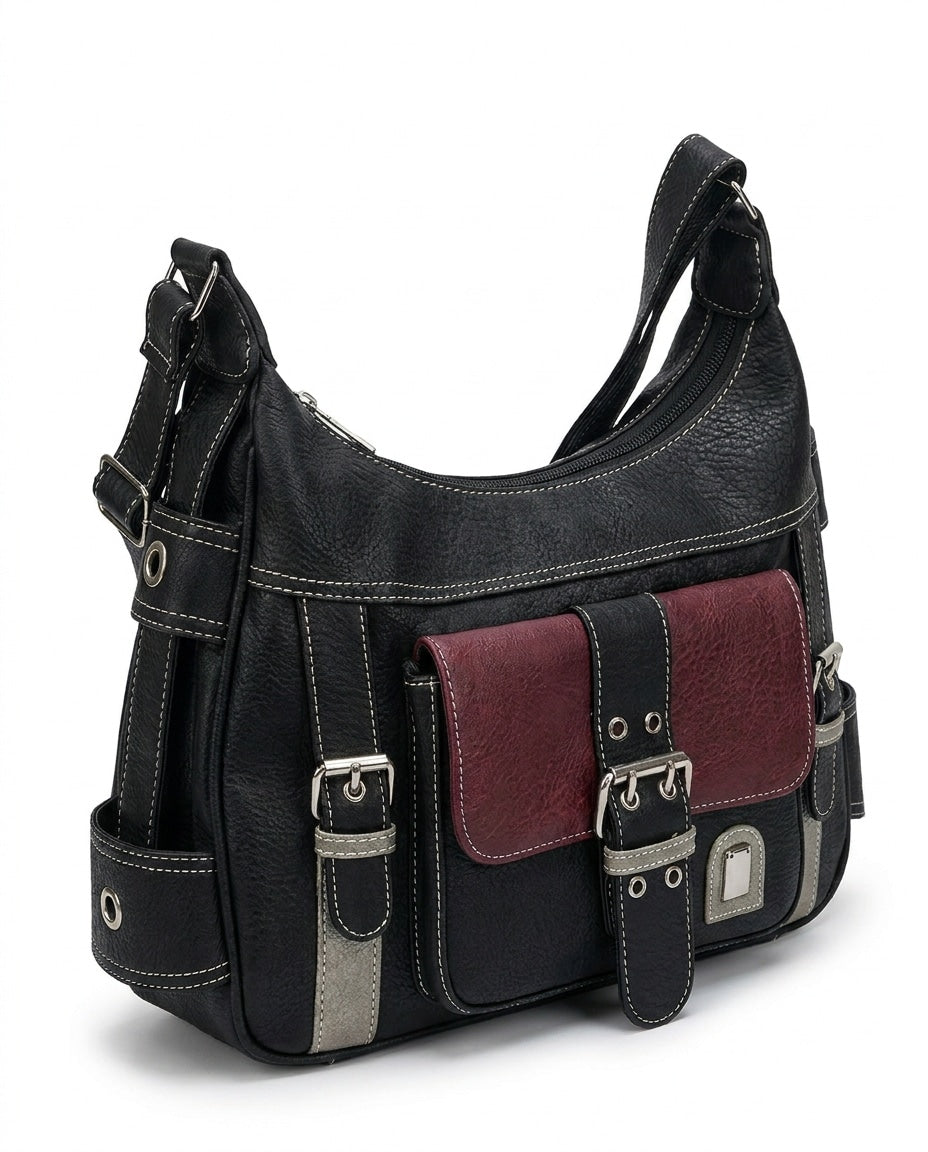 Garance Delorme |Twin Buckle Flap Crossbody Bag