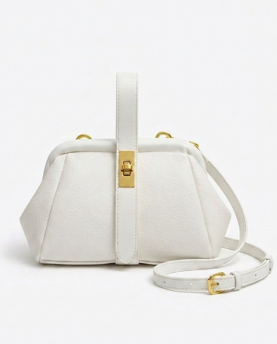 Aimée Desbordes | Pleated Frame Crossbody Bag