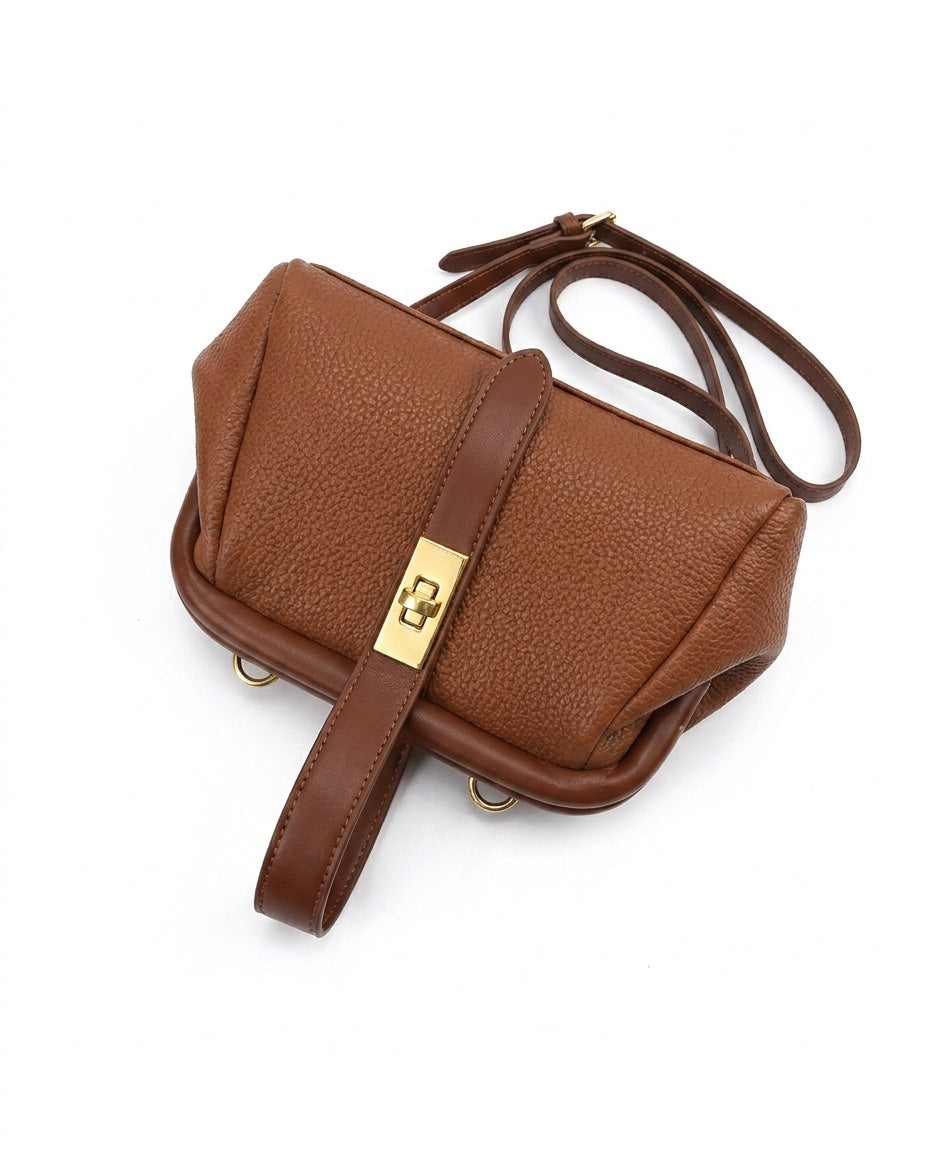 Aimée Desbordes | Pleated Frame Crossbody Bag
