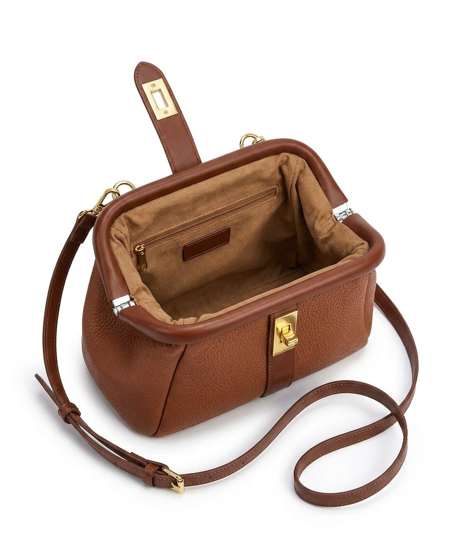 Aimée Desbordes | Pleated Frame Crossbody Bag