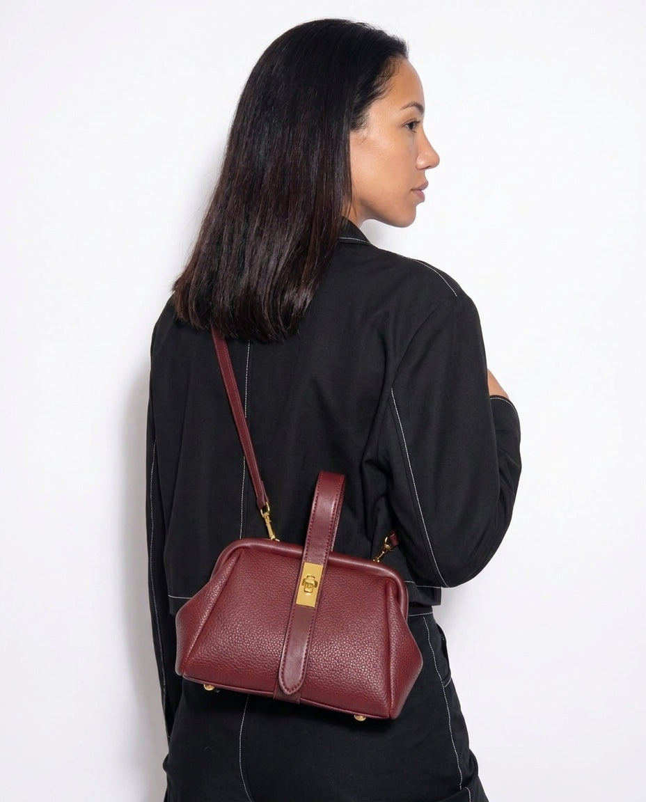 Aimée Desbordes | Pleated Frame Crossbody Bag