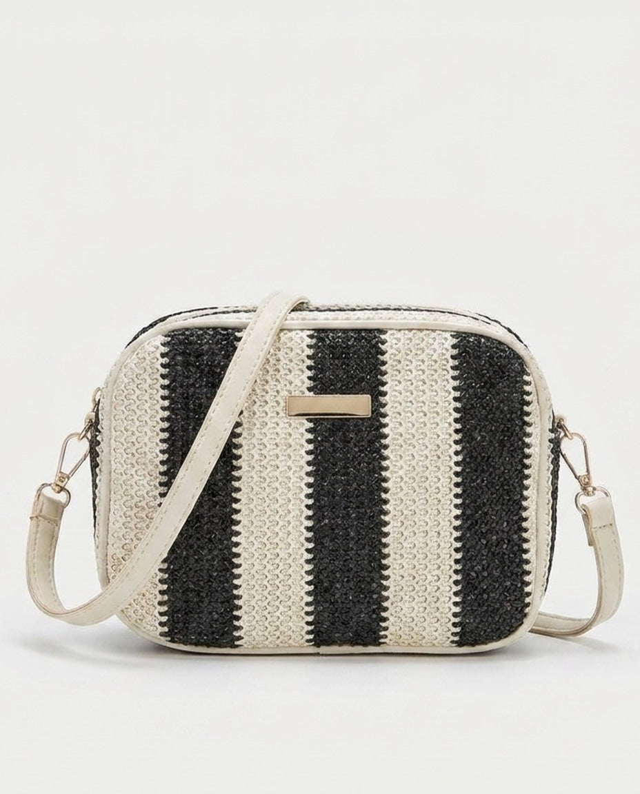 Maïa Desforges | Striped Woven Crossbody Bag