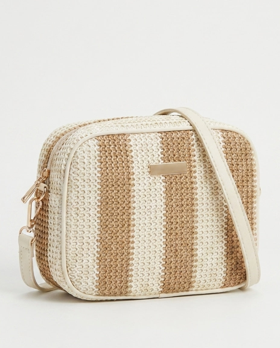 Maïa Desforges | Striped Woven Crossbody Bag