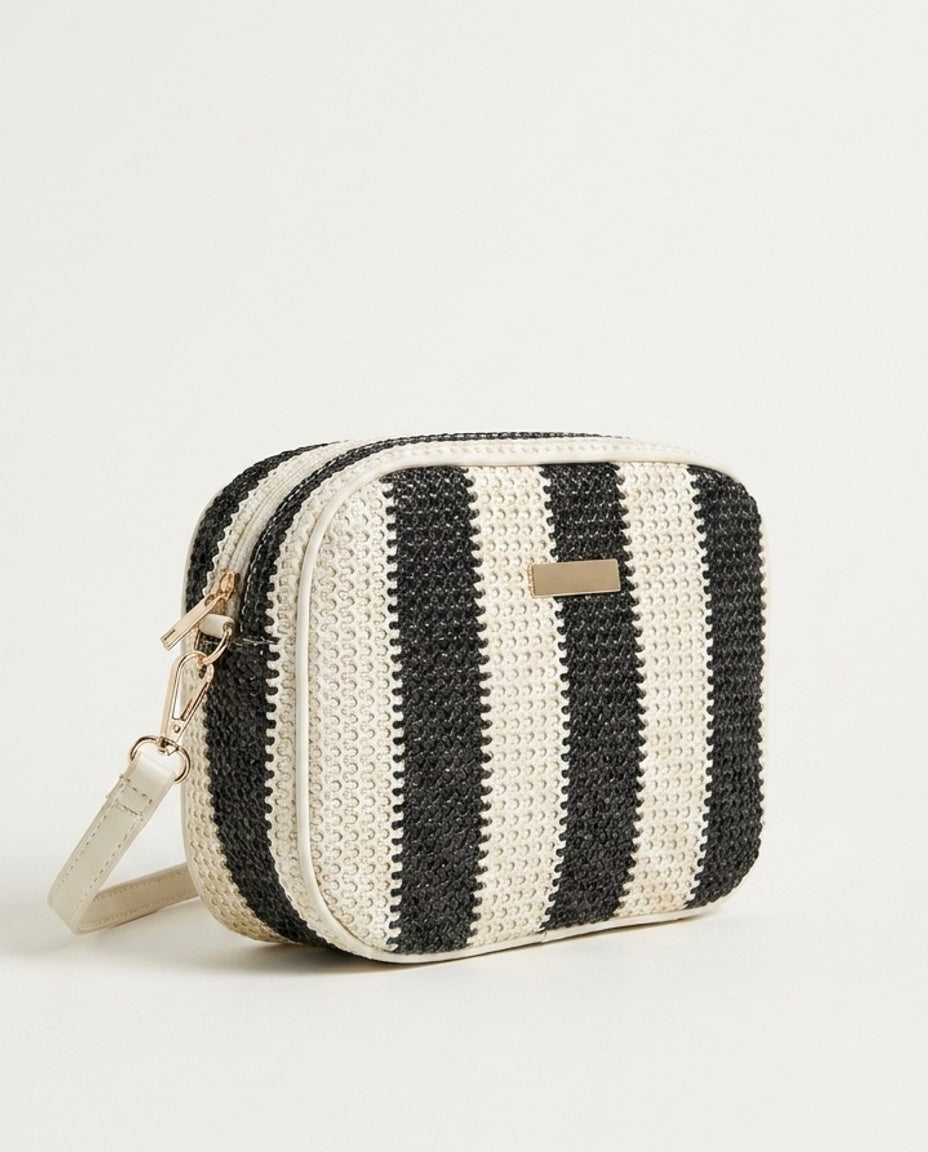 Maïa Desforges | Striped Woven Crossbody Bag