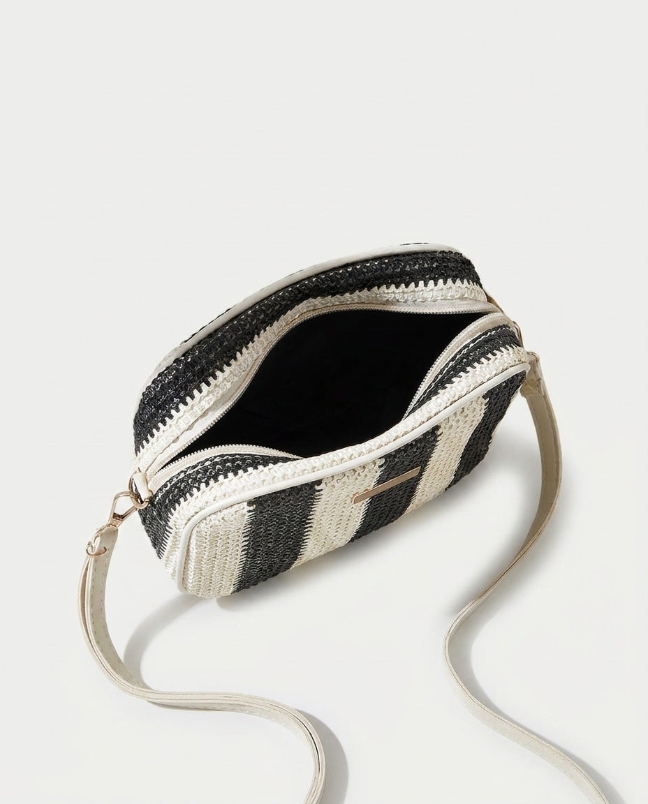 Maïa Desforges | Striped Woven Crossbody Bag