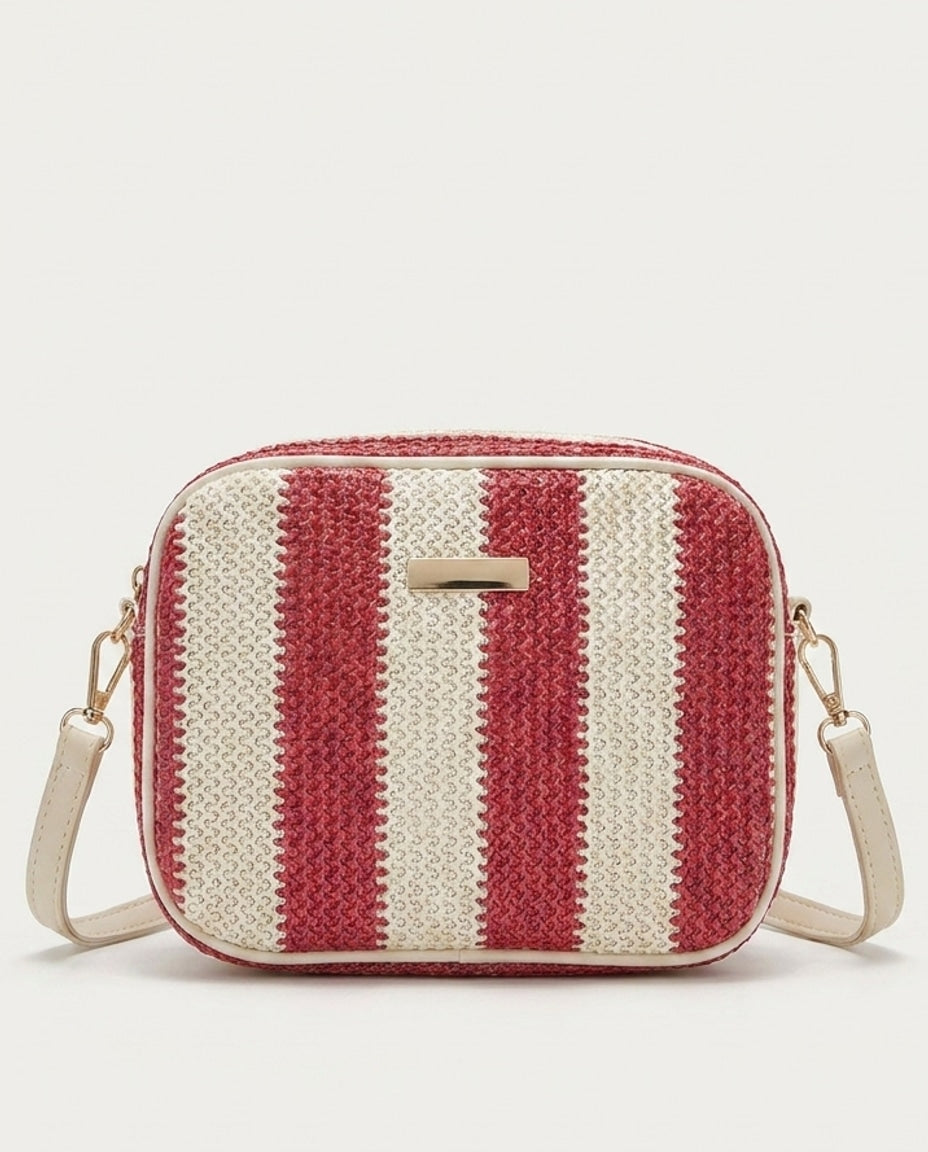 Maïa Desforges | Striped Woven Crossbody Bag