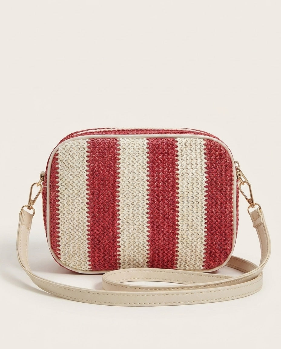 Maïa Desforges | Striped Woven Crossbody Bag