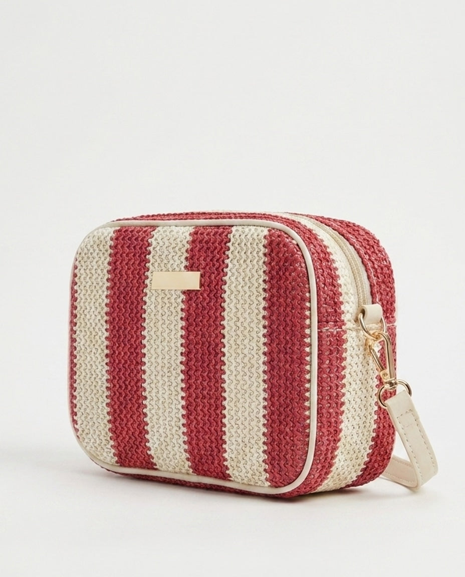 Maïa Desforges | Striped Woven Crossbody Bag