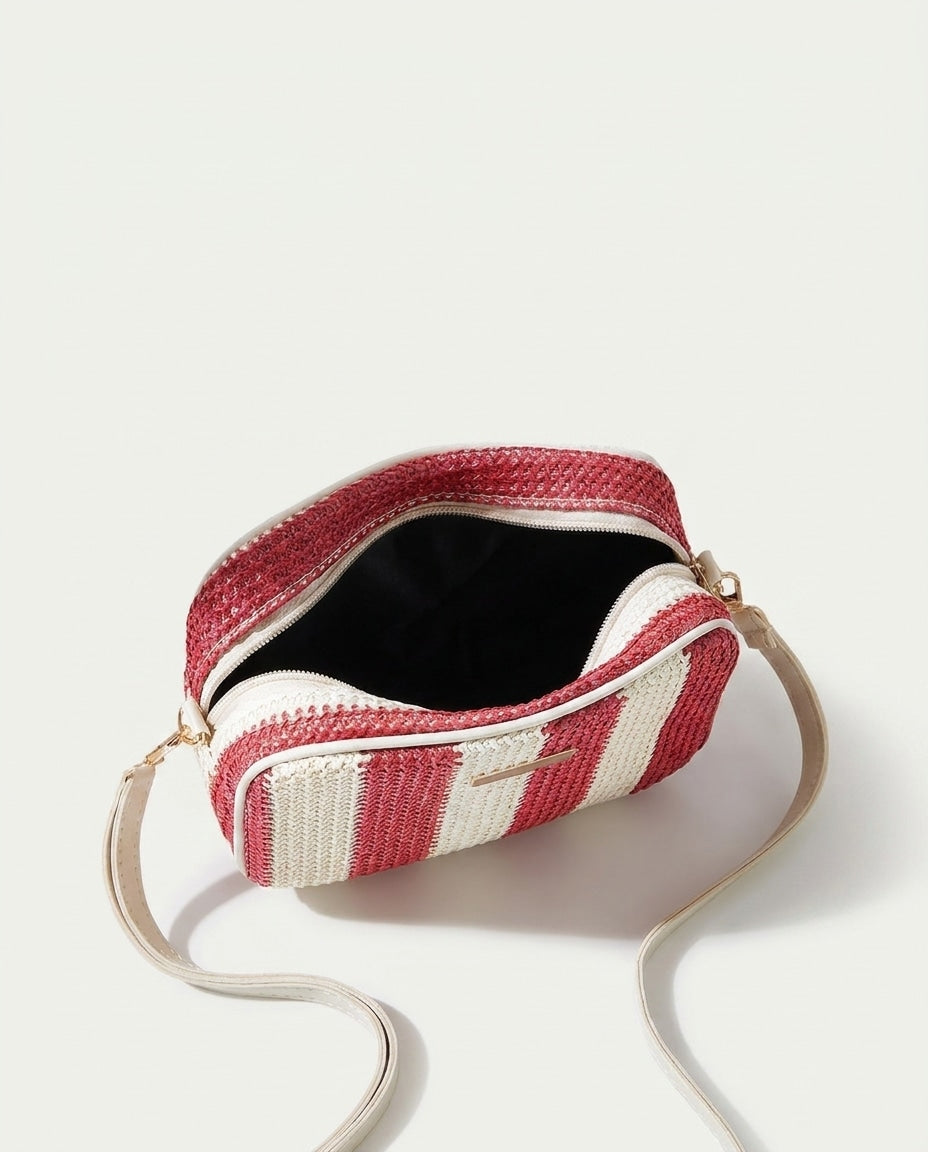 Maïa Desforges | Striped Woven Crossbody Bag