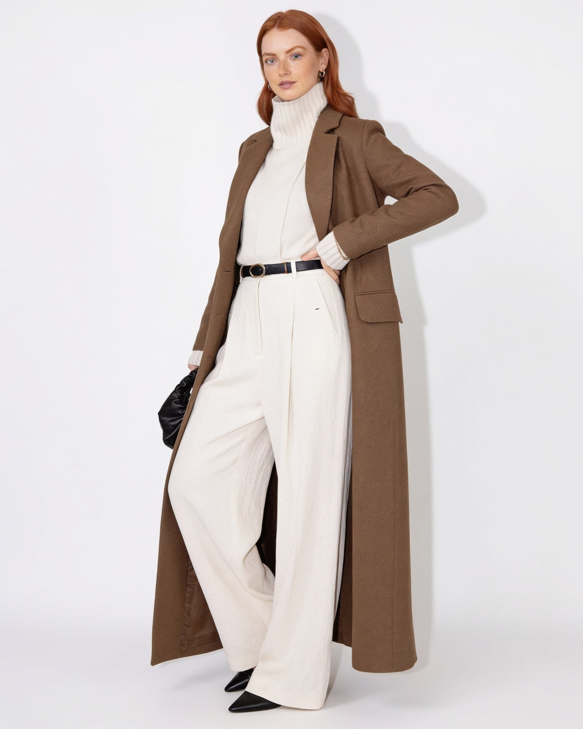 Éliette Montciel | Notch Lapel Single-Breasted Maxi Coat