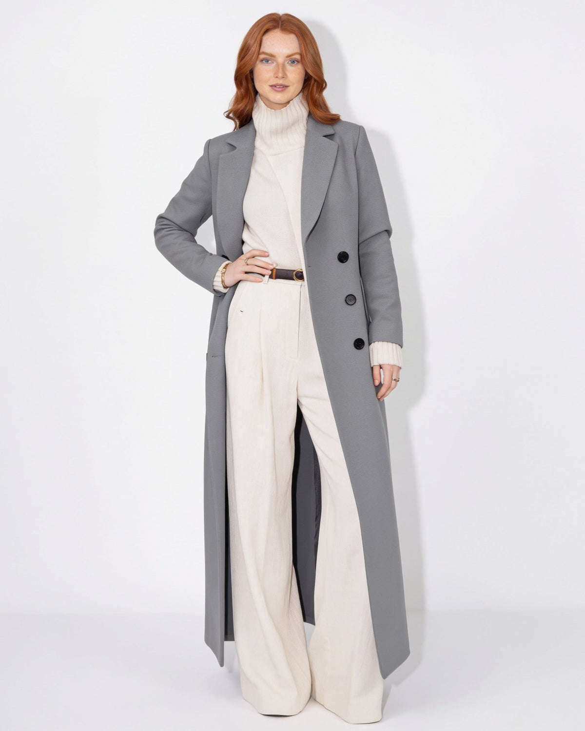 Éliette Montciel | Notch Lapel Single-Breasted Maxi Coat
