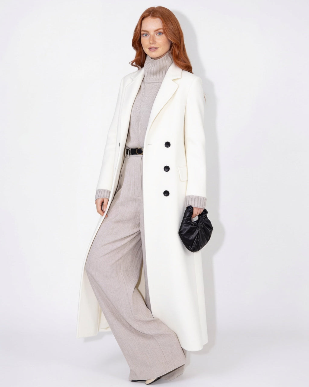 Éliette Montciel | Notch Lapel Single-Breasted Maxi Coat