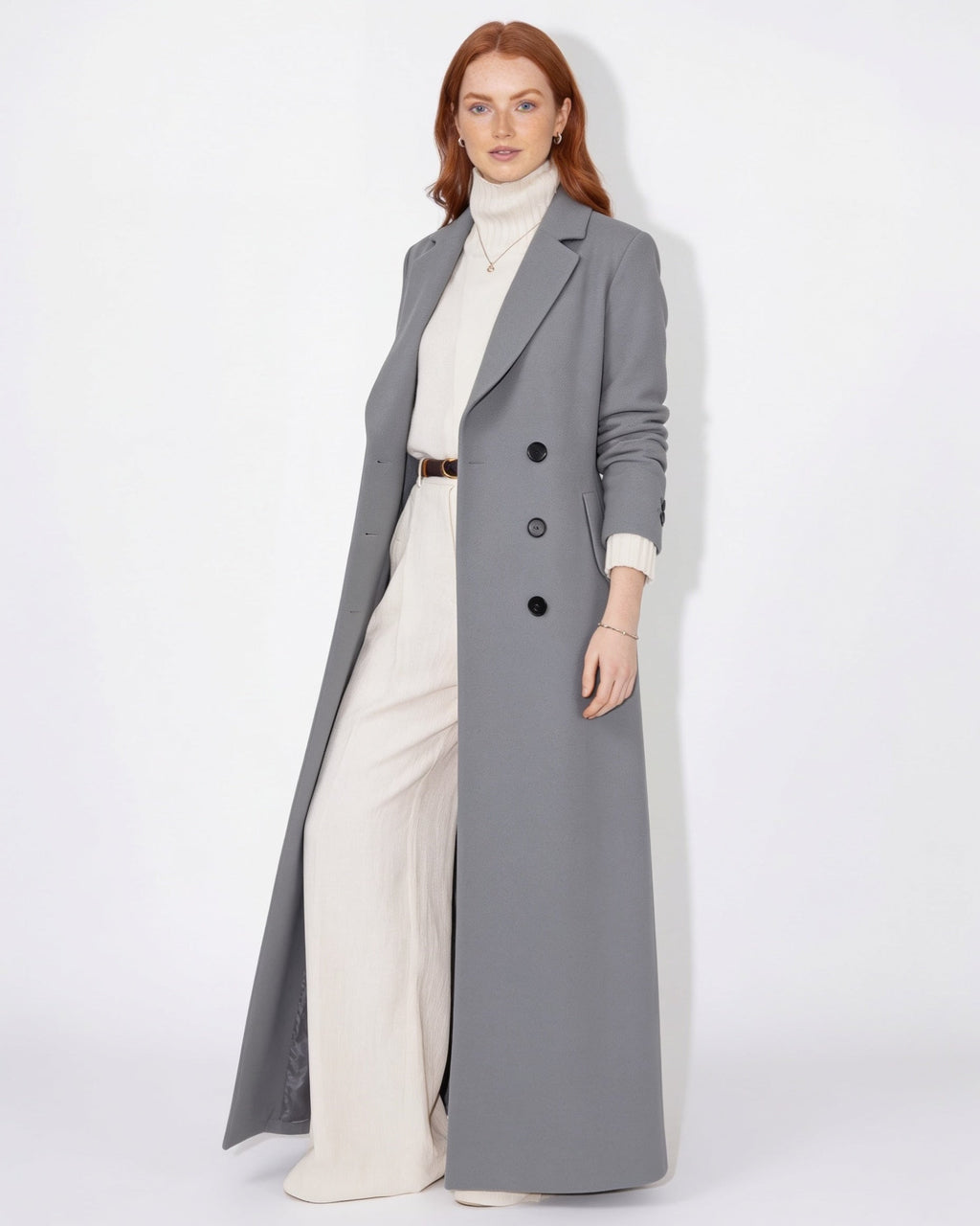 Éliette Montciel | Notch Lapel Single-Breasted Maxi Coat