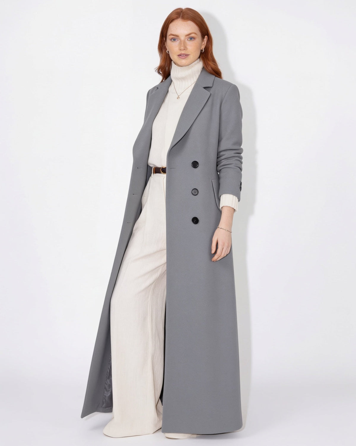 Éliette Montciel | Notch Lapel Single-Breasted Maxi Coat