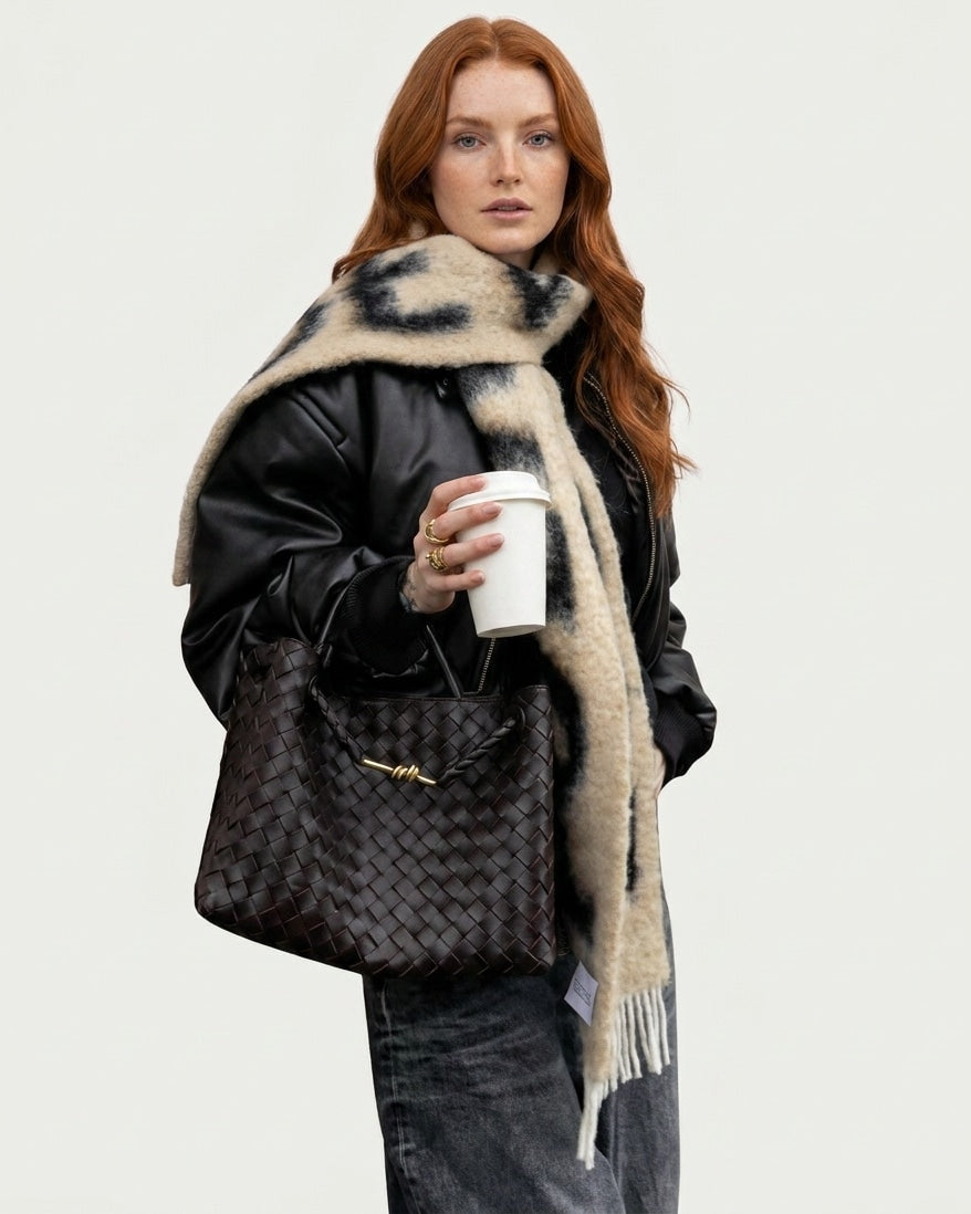 Astrée Chassard | Structured Woven Top-Handle Handbag