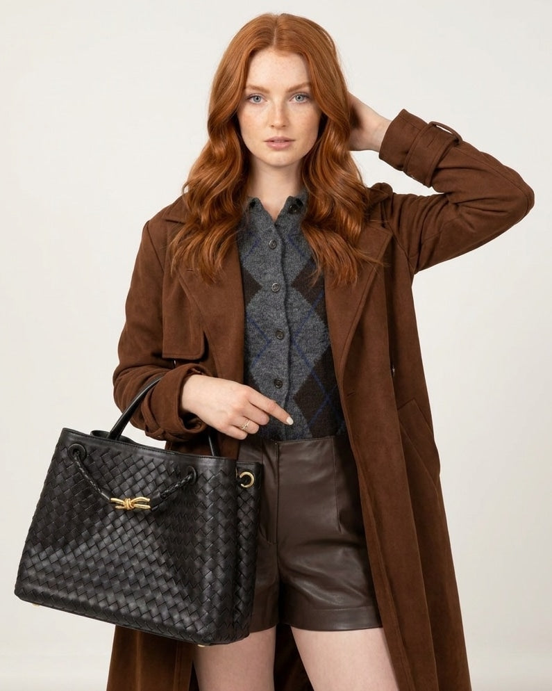 Astrée Chassard | Structured Woven Top-Handle Handbag