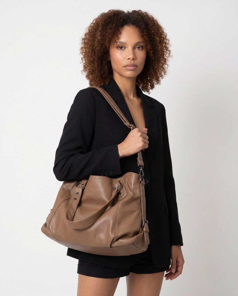 Éléa Montfort | Slouchy Double Handle Crossbody Bag