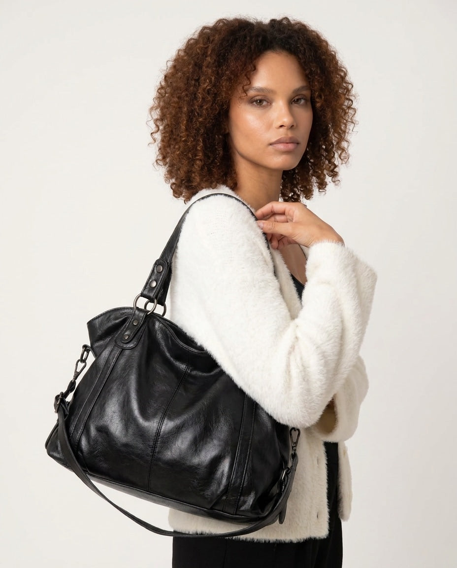 Éléa Montfort | Slouchy Double Handle Crossbody Bag