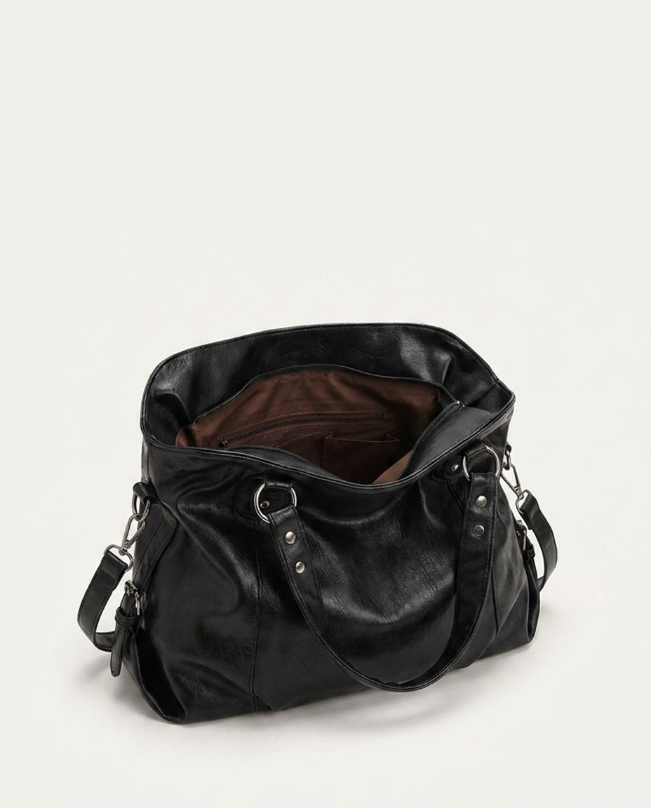 Éléa Montfort | Slouchy Double Handle Crossbody Bag