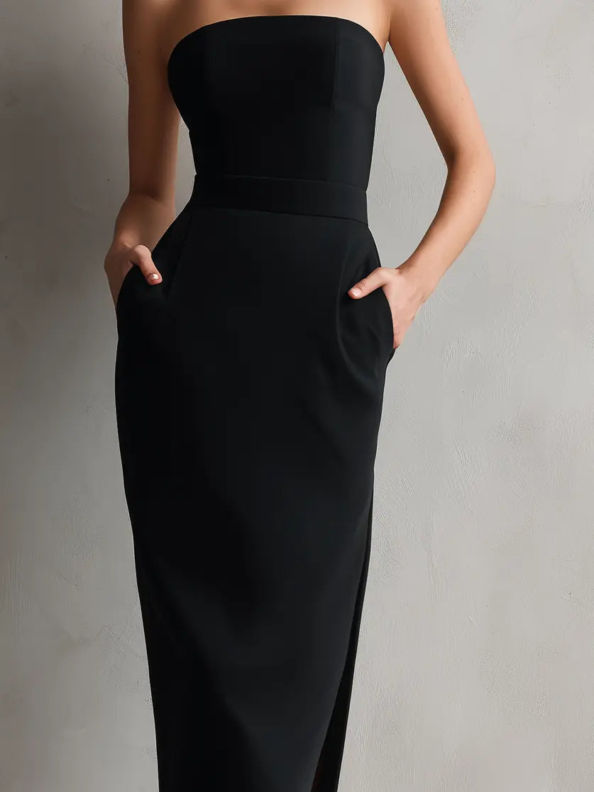 Rolanda Strapless Bodycon Midi Dress