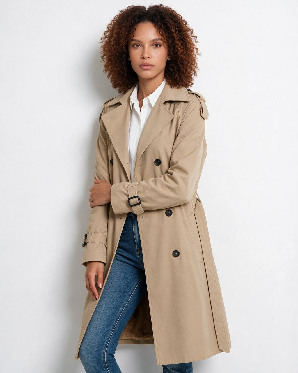 Cléliane Chazelle | Faux-Shearling Belted Longline Coat