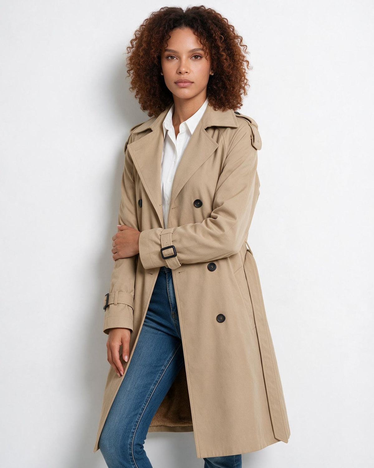 Cléliane Chazelle | Faux-Shearling Belted Longline Coat