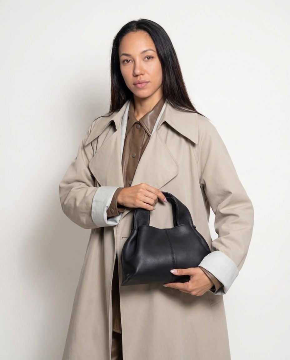 Cléa Villedieu | Pebbled Leather Top-Handle Bag