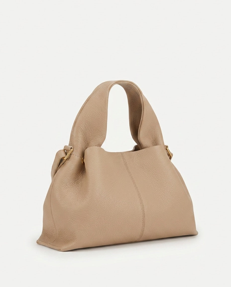 Cléa Villedieu | Pebbled Leather Top-Handle Bag