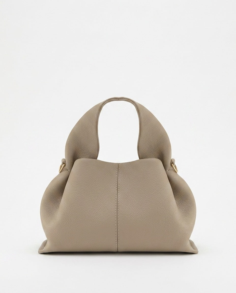 Cléa Villedieu | Pebbled Leather Top-Handle Bag