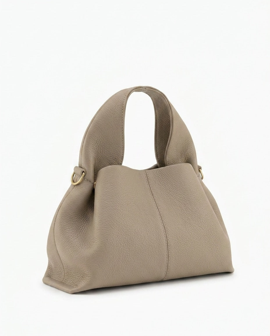 Cléa Villedieu | Pebbled Leather Top-Handle Bag