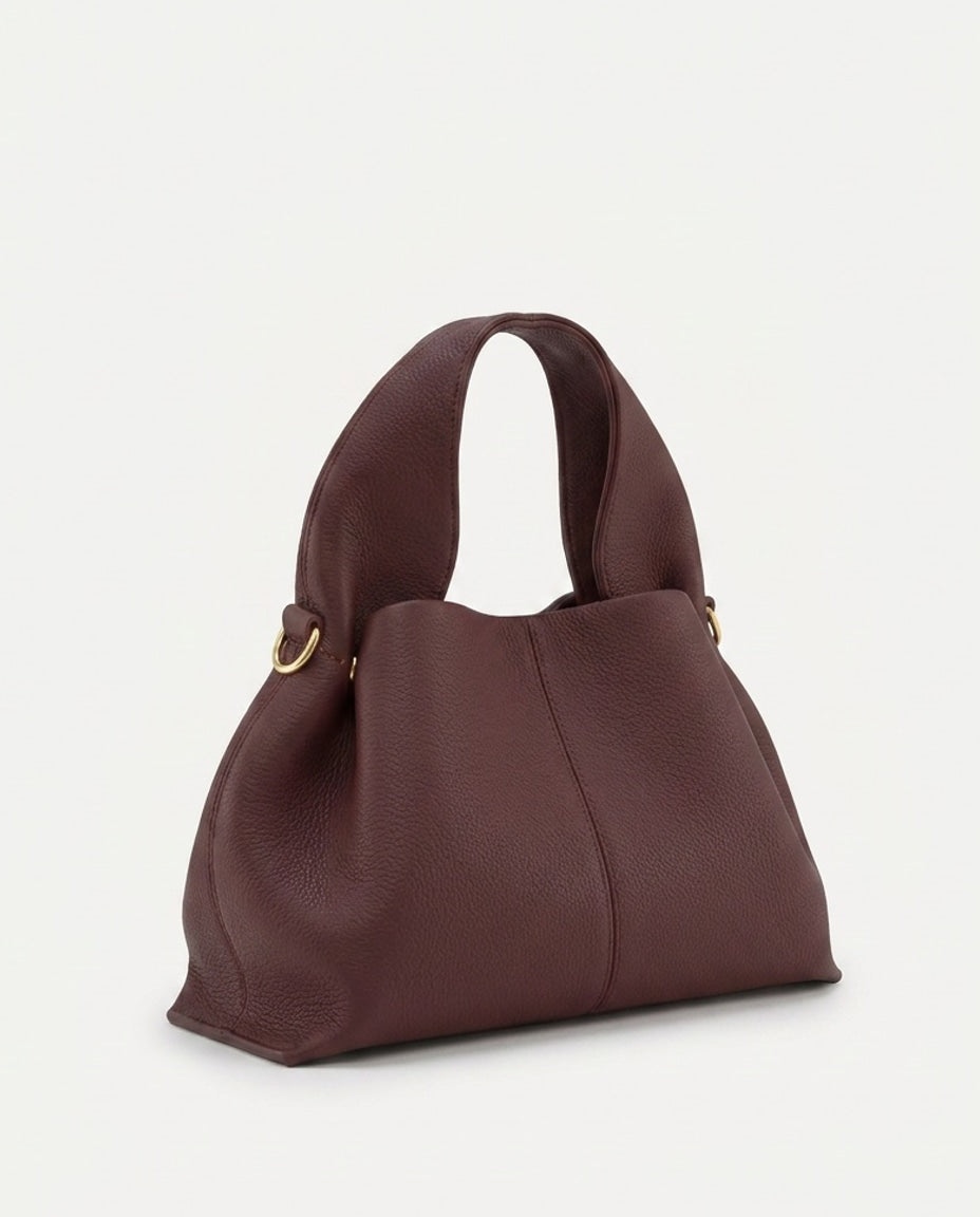 Cléa Villedieu | Pebbled Leather Top-Handle Bag