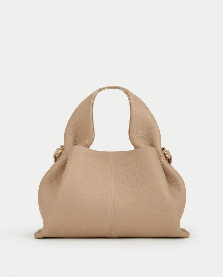 Cléa Villedieu | Pebbled Leather Top-Handle Bag