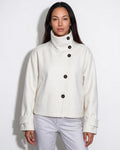 Orielle Saint-Aubin | Asymmetric Cropped Funnel Collar Jacket