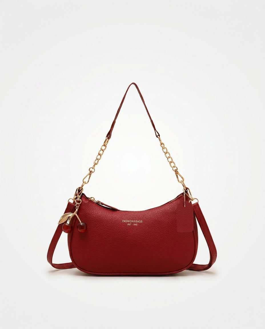 Blandine Lécot | Small Chain Strap Crescent Crossbody Bag