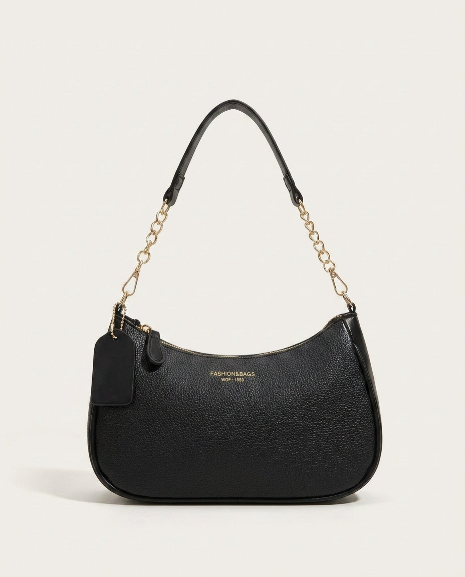 Blandine Lécot | Small Chain Strap Crescent Crossbody Bag