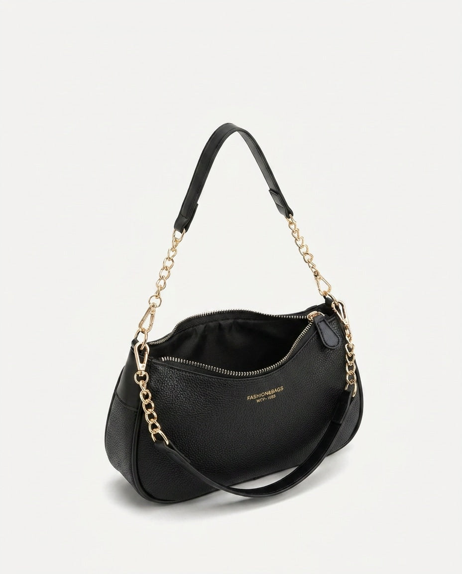 Blandine Lécot | Small Chain Strap Crescent Crossbody Bag
