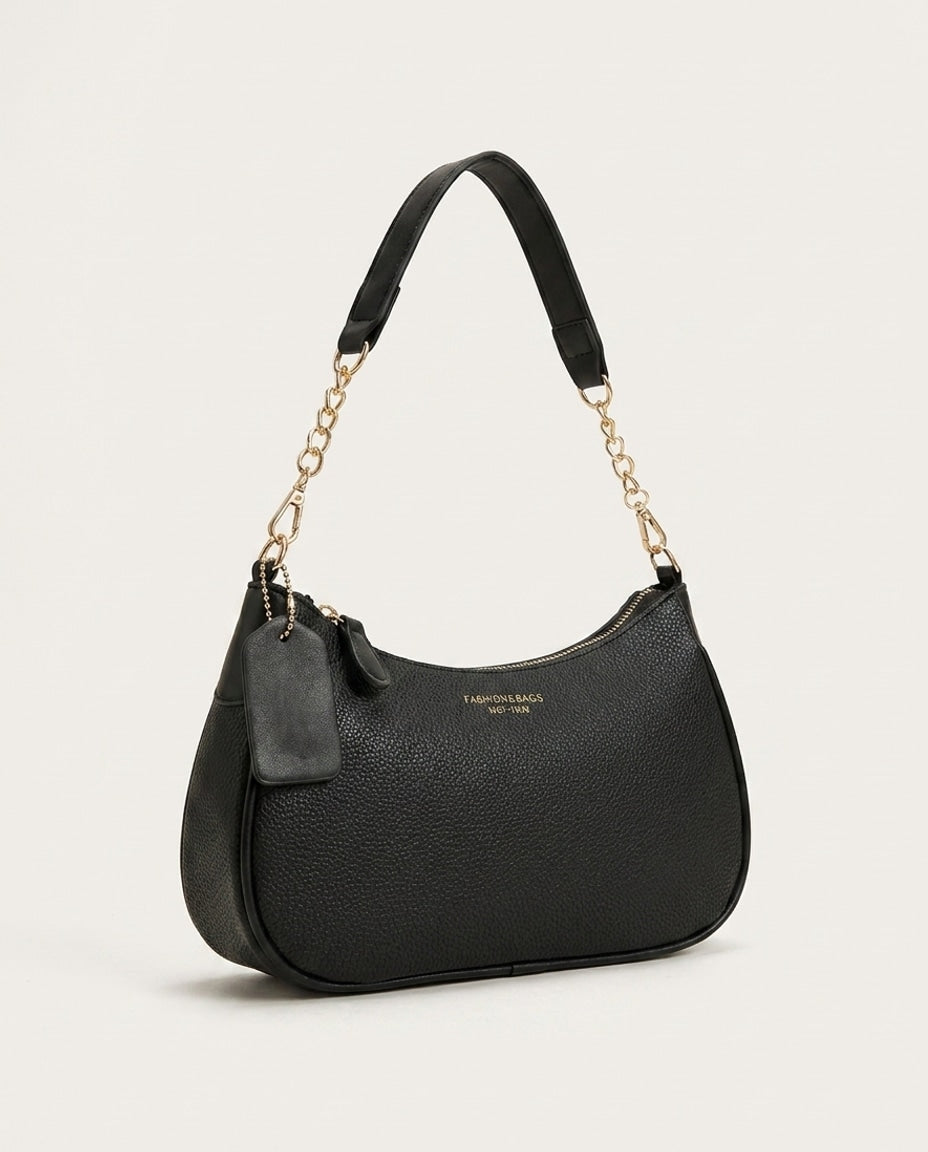 Blandine Lécot | Small Chain Strap Crescent Crossbody Bag