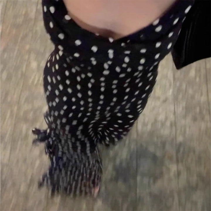 Ambra De Luca | Elegant Polka Dot Maxi Races Dress For Women