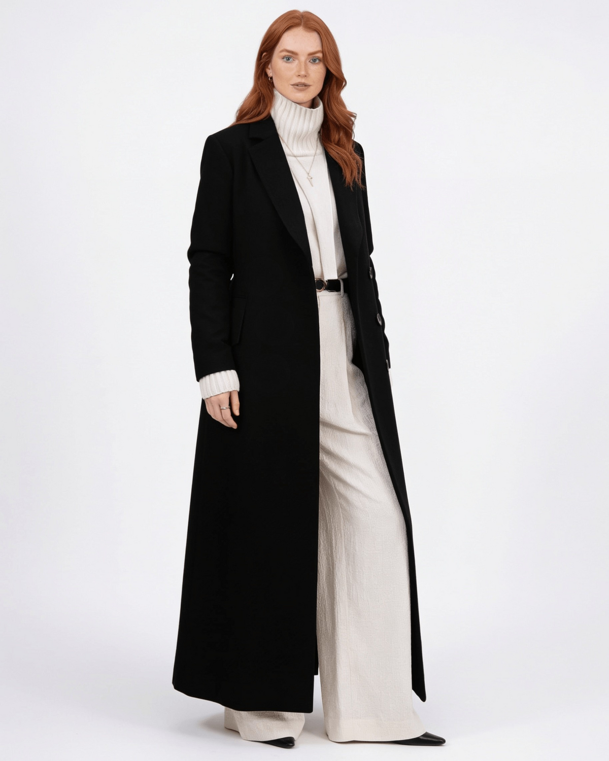 Éliette Montciel | Notch Lapel Single-Breasted Maxi Coat